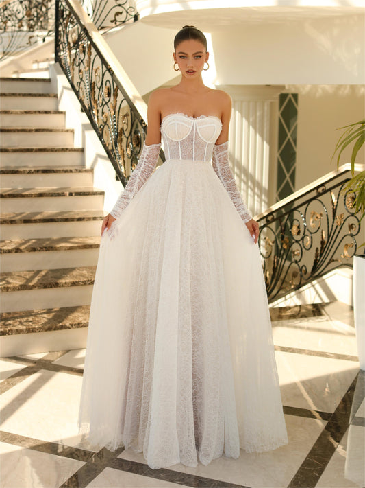 72005 . Strapless, corset, A line.  RRP $825.  Our PRICE $495