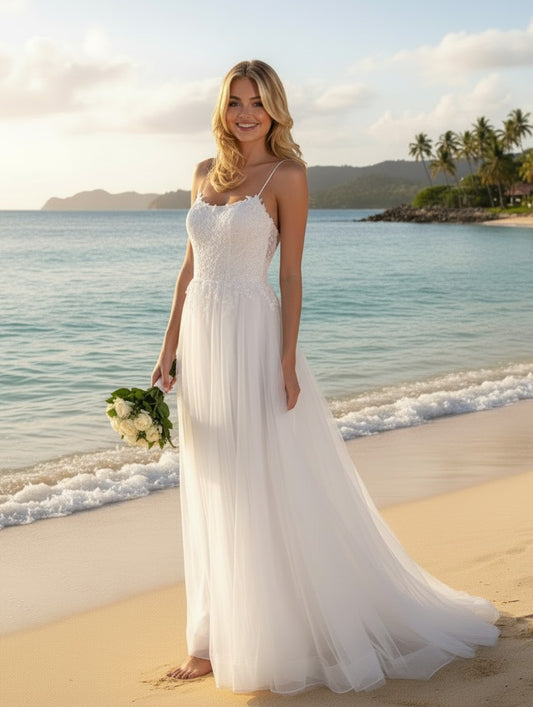 72071. Embroidered lace applique bodice.