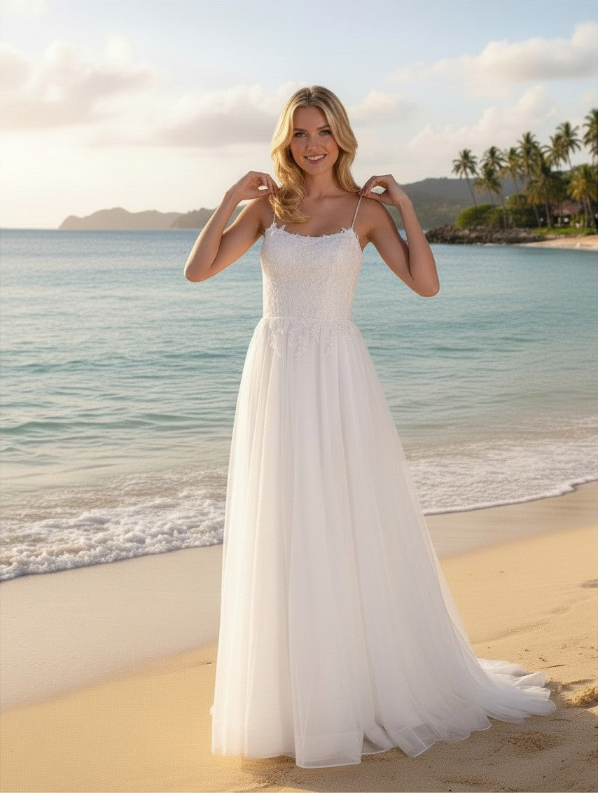72071. Embroidered lace applique bodice