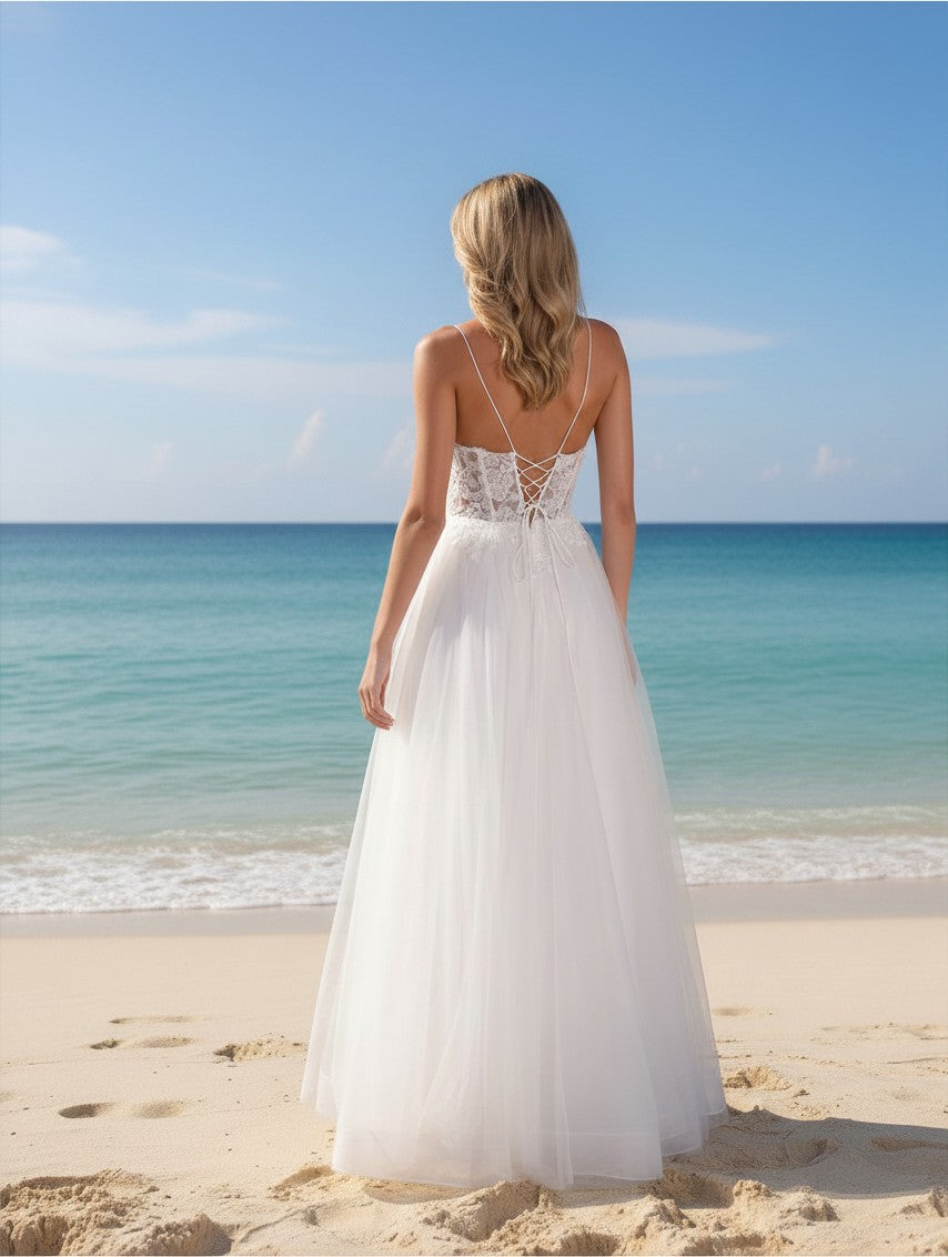 72071. Embroidered lace applique bodice