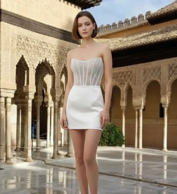 72100- Modern, boned, Mia alternative wedding dress