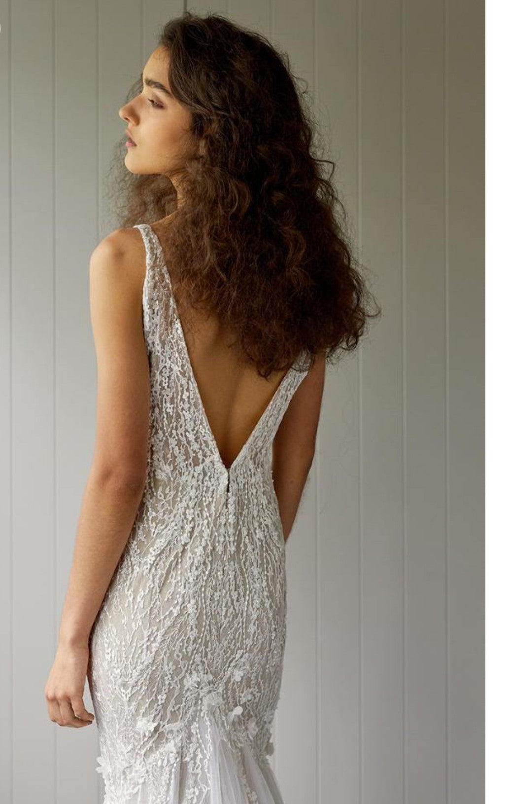 72102  Beaded fit and flare with feminine whimsical beading
