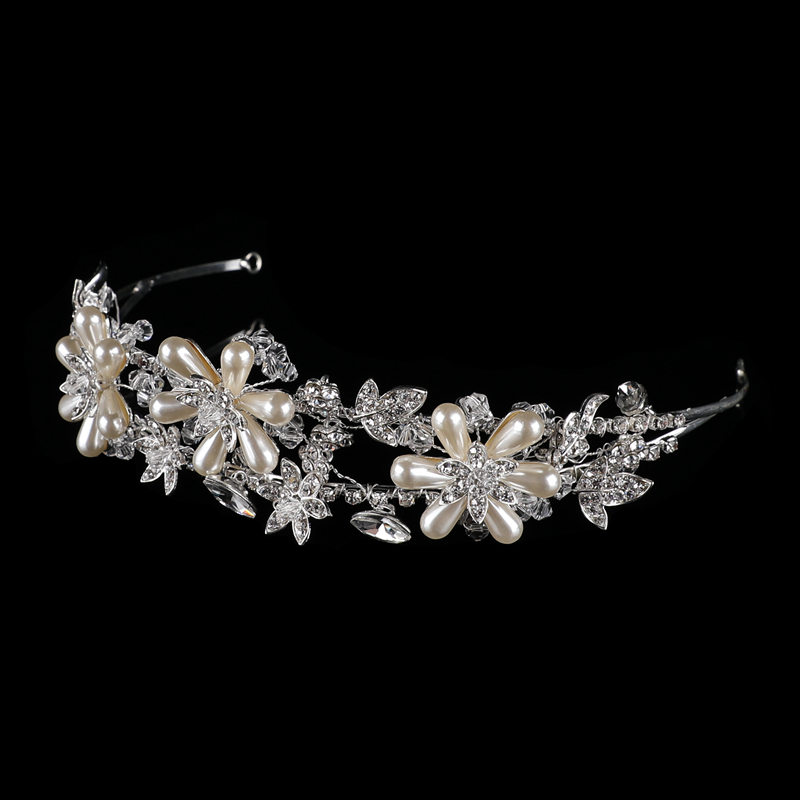 7453 Floral shimmer headband.