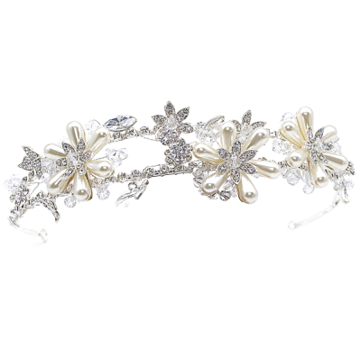 7453 Floral shimmer headband.