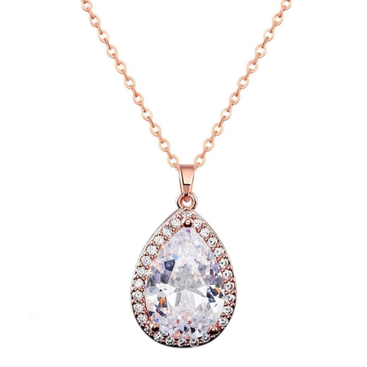 7684 CUBIC ZIRCONIA- SPARKLE GEM NECKLACE