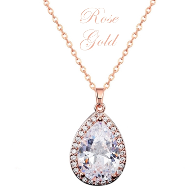 7684 CUBIC ZIRCONIA- SPARKLE GEM NECKLACE