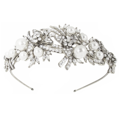 7452 Vintage allure antique silver hairband