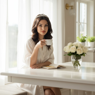 7686 CUBIC ZIRCONIA - CHIC STARLET TIARA - SILVER.