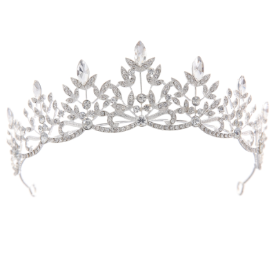 7688 Regal Crystal Tiara. Embellished with clear-cut crystals in a radiant silver finish