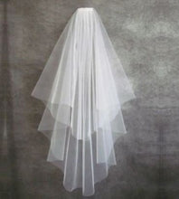 BBV61  Simple medium 2 layer tulle veil. Perfect addition to most bridal gowns