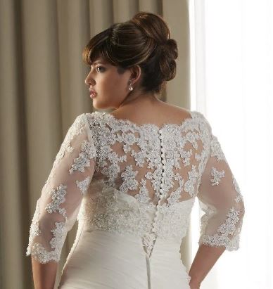 BBV72 Beautiful white lace jacket