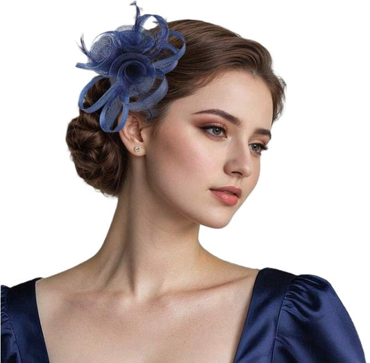 FAC1009N Classic, navy petite fascinator