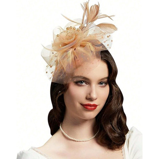 FAC1012G Classic, gold fascinator
