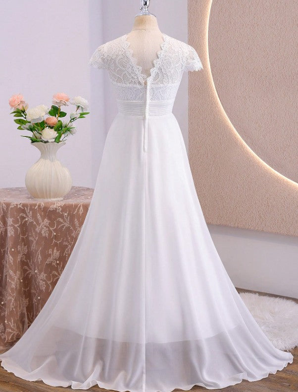 G20342 Off white chiffon communion or party dress.