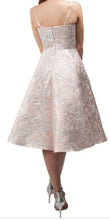 10685 size 12 gold/pink brocade vintage style cocktail dress