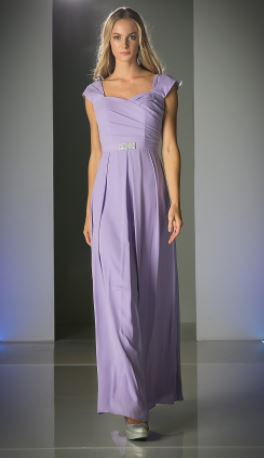 10746 Lavender. Sweetheart neckline. Capped sleeve. size 8.