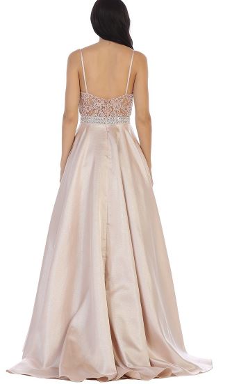 10786 champagne / gold princess skirt and beaded top.