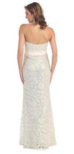 70054 Textured lace strapless.  Size 6.