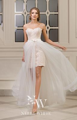 70083 blush mini with stunning hand crafted lace work.