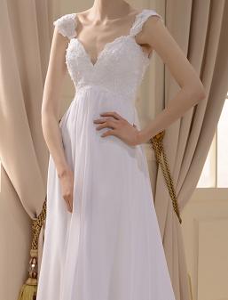 70150 Size  12 bohemian empire ivory gown.