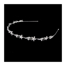 7324 Vintage style crystal silver hairband by Athena