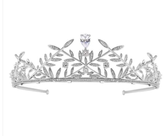 7336 Platinum plated 'Eternal' Tiara with simulated diamonds