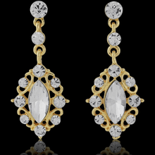 7343  Precious vintage inspired Crystal couture earrings.