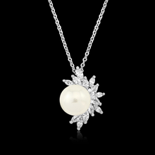 #7347  CUBIC ZIRCONIA EXQUISITE PEARL NECKLACE By SASSB