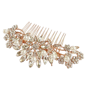 #7206 Vintage inspired, bridal, rose gold, wedding hair comb. - size is approx 10cm x 4cm by SASSB
