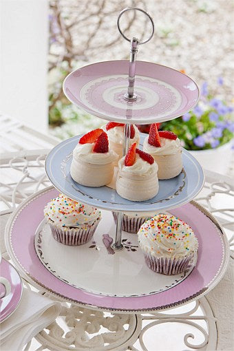 BB3TP1 3 Tier porcelain cup cake stand $10.50. 3 available for hire