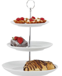 BB3TP4 3 Tier white porcelain cup cake stand $10.50. 3 available