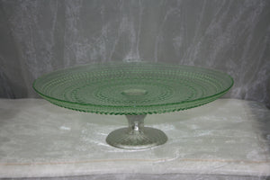 BBRGG1 Retro green glass cake stand $8.70