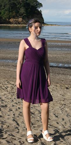 BM002 purple knee length size 18.