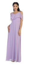 BM1010 Lilac. Chiffon off shoulder. Available to order. $299.00