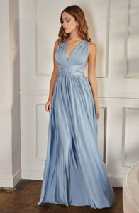 BM1070 Paris Blue.  Multiway gown with extra bandeu. Available to order. $199.00
