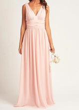 BM2000 Blush. Maxi length v neck gown. Available to order. $159.00.