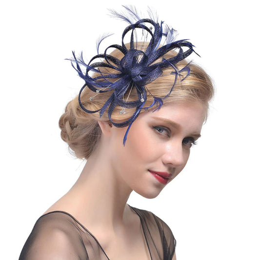 FAC200N Classic, navy fascinator