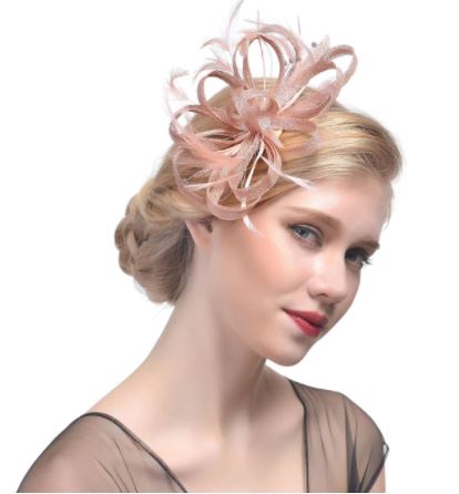 FAC200CH Classic, champagne fascinator.