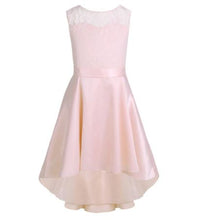 G20217 Pink lace and satin flower girl/ party dress. Age 6
