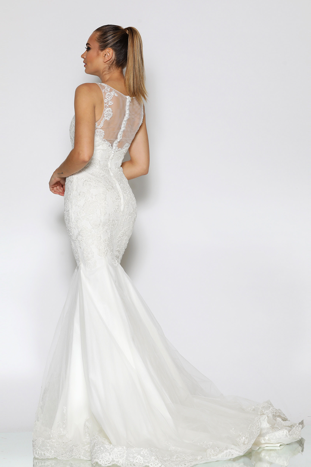 71035 V neck lace mermaid