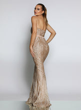 JADORE JX1002 gold strapless sequin mermaid  Size 14 and size 18.