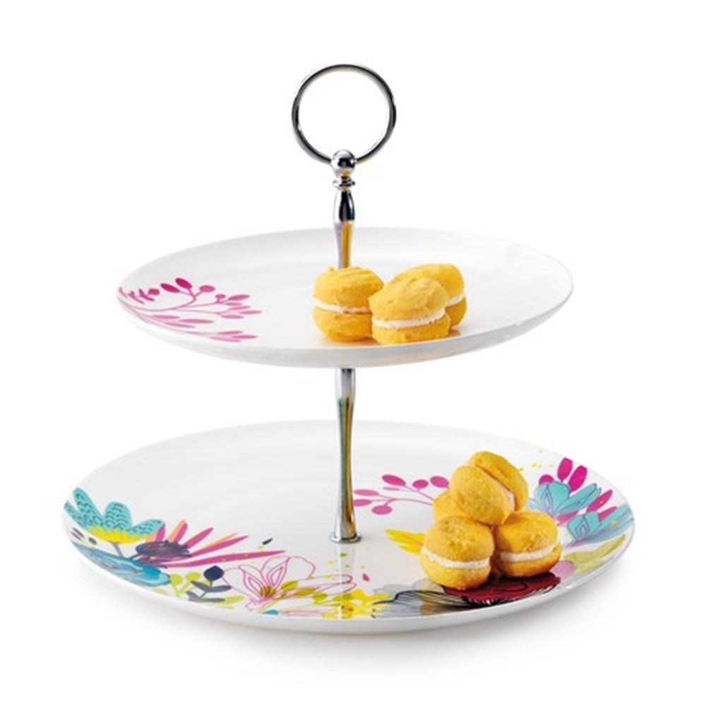 BB2TP1 2 Tier porcelain cup cake stand $8.70. 10 available for hire