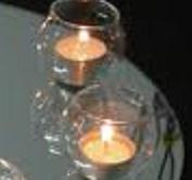 BBSPTH Clear glass small sphere tea light holders  $1.00 for 7 days .